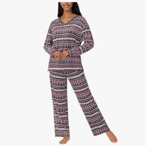 New Nautica Women's 2-Piece Fleece Pajama Set, Grey